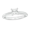 Thumbnail Image 1 of 0.30 CT. Certified Princess-Cut Diamond Solitaire Engagement Ring in 14K White Gold (J/I1)