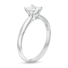 Thumbnail Image 3 of 0.30 CT. Certified Princess-Cut Diamond Solitaire Engagement Ring in 14K White Gold (J/I1)