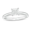 Thumbnail Image 0 of 0.50 CT. Certified Princess-Cut Diamond Solitaire Engagement Ring in 14K White Gold (J/I1)