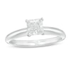Thumbnail Image 1 of 0.50 CT. Certified Princess-Cut Diamond Solitaire Engagement Ring in 14K White Gold (J/I1)