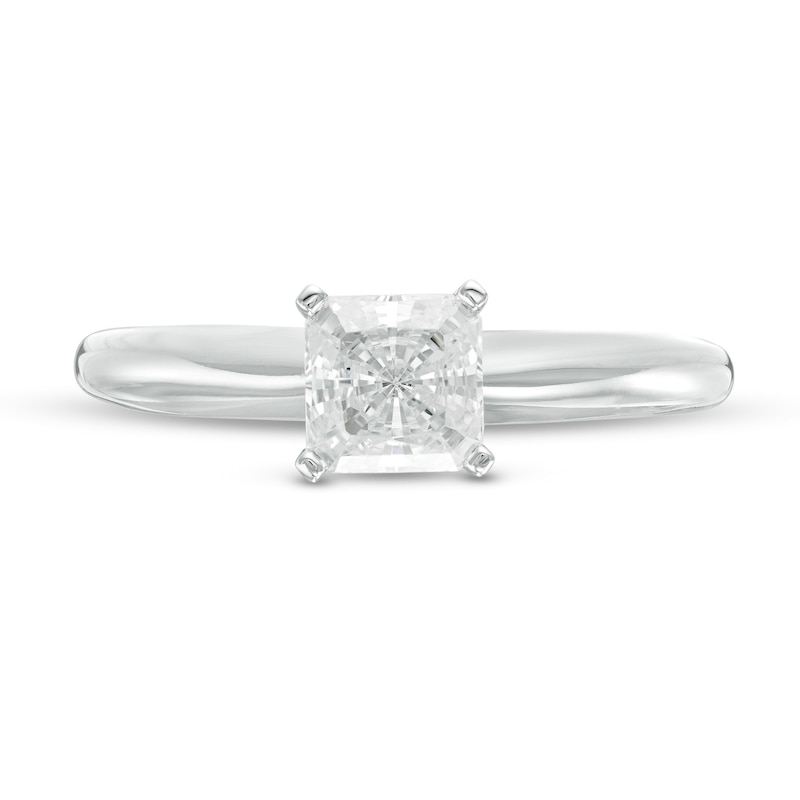 0.50 CT. Certified Princess-Cut Diamond Solitaire Engagement Ring in 14K White Gold (J/I1)