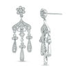 Thumbnail Image 1 of 0.18 CT. T.W. Diamond Vintage-Style Chandelier Drop Earrings in Sterling Silver