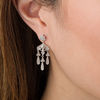 Thumbnail Image 2 of 0.18 CT. T.W. Diamond Vintage-Style Chandelier Drop Earrings in Sterling Silver
