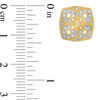 Thumbnail Image 3 of 0.18 CT. T.W. Diamond Clover Heart Vintage-Style Stud Earrings in Sterling Silver with 18K Gold Plate