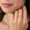Thumbnail Image 3 of 0.18 CT. T.W. Diamond Woven Knot Promise Ring in 10K Gold - Size 7
