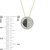 Thumbnail Image 2 of 0.23 CT. T.W. Enhanced Black and White Diamond Circle Pendant in 10K Gold