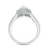 Thumbnail Image 4 of 1.00 CT. T.W. Pear-Shaped Diamond Scallop Frame Bridal Set in 14K White Gold