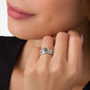 Thumbnail Image 2 of 0.70 CT. T.W. Enhanced Black and White Diamond Bypass Bridal Set in 10K White Gold