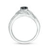 Thumbnail Image 4 of 0.70 CT. T.W. Enhanced Black and White Diamond Bypass Bridal Set in 10K White Gold