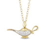 Thumbnail Image 1 of Enchanted Disney Jasmine Diamond Accent Genie Lamp Pendant in 10K Gold - 19"