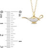 Thumbnail Image 2 of Enchanted Disney Jasmine Diamond Accent Genie Lamp Pendant in 10K Gold - 19"