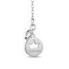 Thumbnail Image 2 of Enchanted Disney Mulan Pear-Shaped Garnet and 0.085 CT. T.W. Diamond Pagoda Pendant in Sterling Silver - 19"