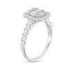 Thumbnail Image 2 of 0.85 CT. T.W. Composite Baguette and Round Diamond Frame Engagement Ring in 14K White Gold