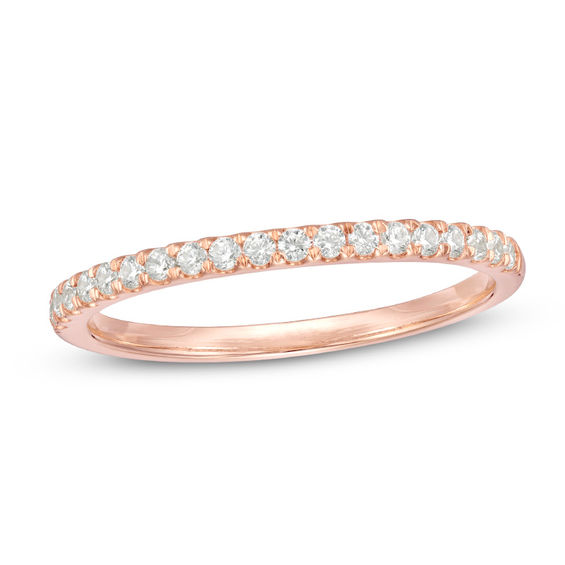0.23 CT. T.W. Diamond Wedding Band in 10K Rose Gold