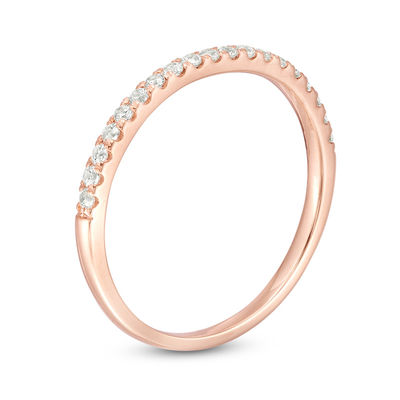 0.23 CT. T.W. Diamond Wedding Band in 10K Rose Gold