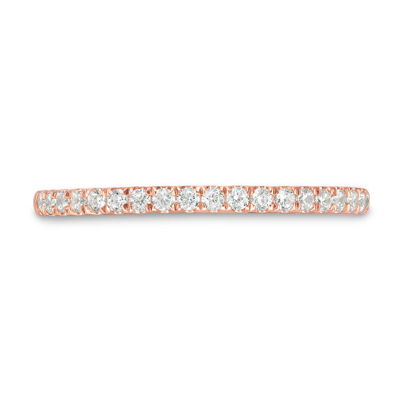 0.23 CT. T.W. Diamond Wedding Band in 10K Rose Gold