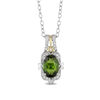 Thumbnail Image 0 of Enchanted Disney Tinker Bell Green Topaz and 0.085 CT. T.W. Diamond Star Pendant in Sterling Silver and 10K Gold - 19"