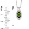 Thumbnail Image 1 of Enchanted Disney Tinker Bell Green Topaz and 0.085 CT. T.W. Diamond Star Pendant in Sterling Silver and 10K Gold - 19"