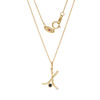 Thumbnail Image 0 of Peoples 100-Year Anniversary Blue Sapphire Hockey Sticks Pendant in 14K Gold