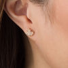 Thumbnail Image 1 of Peoples 100-Year Anniversary 0.20 CT. T.W. Diamond Maple Leaf Stud Earrings in 14K Rose Gold