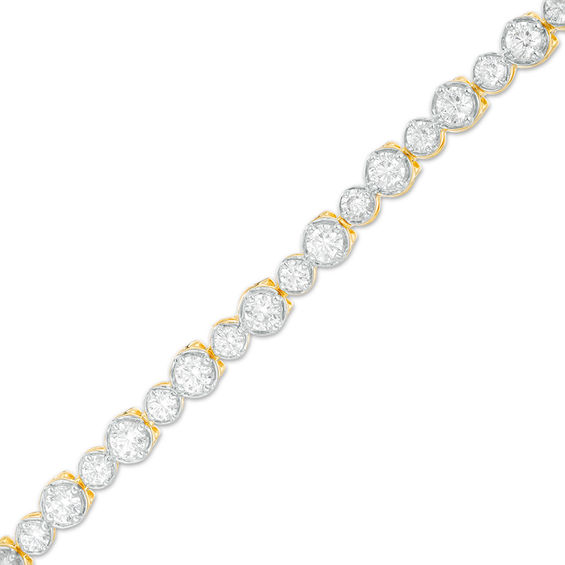 3.00 CT. T.W. Diamond Alternating Tennis Bracelet in 10K Gold