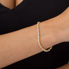 Thumbnail Image 2 of 3.00 CT. T.W. Diamond Alternating Tennis Bracelet in 10K Gold