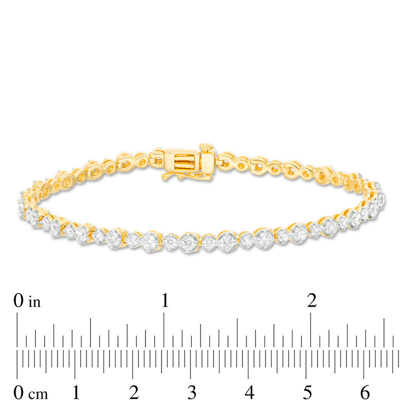 3.00 CT. T.W. Diamond Alternating Tennis Bracelet in 10K Gold