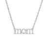 Thumbnail Image 1 of 0.04 CT. T.W. Diamond "mom" Necklace in Sterling Silver