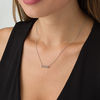 Thumbnail Image 2 of 0.04 CT. T.W. Diamond "mom" Necklace in Sterling Silver