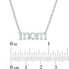 Thumbnail Image 3 of 0.04 CT. T.W. Diamond "mom" Necklace in Sterling Silver