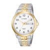 Thumbnail Image 1 of Men's Citizen Quartz Two-Tone Expansion Watch with White Dial (Model: BF5004-93A)