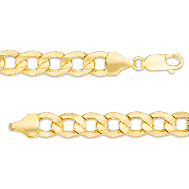 Main Image 2 of Men's 7.0mm Light Curb Chain Necklace in 14K Gold - 28"