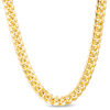 Thumbnail Image 1 of Men's 7.4mm Cuban Curb Chain Necklace in Hollow 10K Gold - 22"