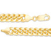 Thumbnail Image 1 of Men's 7.4mm Cuban Curb Chain Necklace in Hollow 10K Gold - 22"
