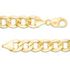 Thumbnail Image 2 of Men's 11.3mm Curb Chain Bracelet in 10K Gold - 9"