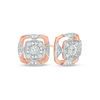 Thumbnail Image 1 of 0.33 CT. T.W. Diamond Cushion Frame Vintage-Style Stud Earrings in 10K Two-Tone Gold