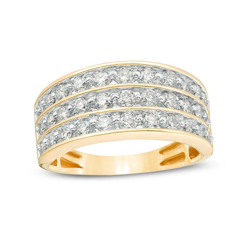 1.00 CT. T.W. Diamond Multi-Row Band in 10K Gold|Peoples Jewellers