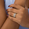 Thumbnail Image 2 of 1.00 CT. T.W. Diamond Multi-Row Band in 10K Gold