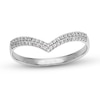 Thumbnail Image 0 of 0.10 CT. T.W. Diamond Chevron Band in 10K White Gold