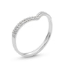 Thumbnail Image 3 of 0.10 CT. T.W. Diamond Chevron Band in 10K White Gold