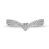 Thumbnail Image 4 of 0.10 CT. T.W. Diamond Chevron Band in 10K White Gold