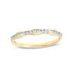 Thumbnail Image 0 of 0.05 CT. T.W. Baguette and Round Diamond Station Band in 10K Gold