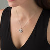 Thumbnail Image 2 of Lab-Created White Sapphire Cluster Vintage-Style Heart Locket in Sterling Silver