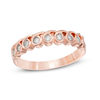 Thumbnail Image 3 of Convertibilities 0.46 CT. T.W. Diamond Spiral Loop Three Piece Stackable Band Set in Sterling Silver and 10K Rose Gold