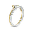 Thumbnail Image 1 of Convertibilities 0.115 CT. T.W. Diamond Chevron Three-in-One Ring in Sterling Silver and 10K Gold