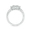 Thumbnail Image 4 of 0.29 CT. T.W. Diamond Three Stone Filigree Scroll Engagement Ring in 10K White Gold