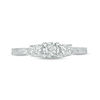 Thumbnail Image 5 of 0.29 CT. T.W. Diamond Three Stone Filigree Scroll Engagement Ring in 10K White Gold