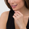 Thumbnail Image 2 of 0.29 CT. T.W. Diamond Three Stone Filigree Scroll Engagement Ring in 10K Rose Gold