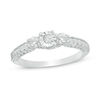 Thumbnail Image 0 of 0.45 CT. T.W. Diamond Three Stone Vintage-Style Engagement Ring in 10K White Gold