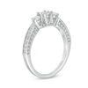 Thumbnail Image 1 of 0.45 CT. T.W. Diamond Three Stone Vintage-Style Engagement Ring in 10K White Gold